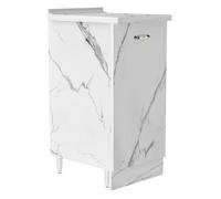 Mobile Cucina Componibile Base 1 anta Colore Bianco Marmo 40x50 H 85 cm