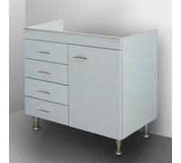 MOBILE CUCINA COMPONIBILE CM 80 BIANCO SCOLAPIATTI LAVELLO SOTTOLAVELLO CASSETTI