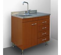 MOBILE CUCINA COMPONIBILE CM 80 TEAK SCOLAPIATTI LAVELLO SOTTOLAVELLO CASSETTI