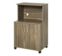 Mobile Cucina Multiuso 60.4x40,3x97 cm con Ripiano per Forno a Microonde Grigio