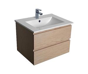 Mobile da bagno 60 cm da appendere in rovere Sorrento