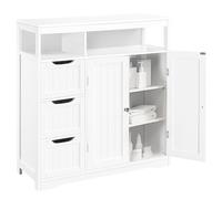 Mobile da Bagno Armadietto da Terra 3 Cassetti e 2 Ante Armadio 80.5x30x86.5cm