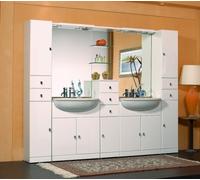 MOBILE DA BAGNO CLEO 30+70+30+70+30 PER ARREDO SEMINCASSO DOPPIO LAVABO SPECCHIO