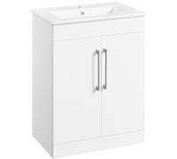 Mobile da Bagno con Lavabo Mobiletto da Terra Armadietto Lavatoio Portaoggetti