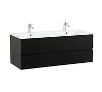 Mobile da bagno doppio lavabo 120 cm nero carbonio Sorrento