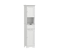 MOBILE DA BAGNO HOMCOM IT834-912V80WT - Armadio in MDF Bianco con 2 porte e 1 ripiano