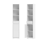 MOBILE DA BAGNO HOMCOM IT834-957V00WT - Armadio in MDF e truciolato bianco con 1 porta e 1 ripiano