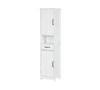 MOBILE DA BAGNO KLEANKIN IT834-570V80WT - Armadio in MDF Bianco con 2 porte e 1 ripiano regolabile