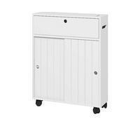 MOBILE DA BAGNO KLEANKIN IT834-606V80WT - da in MDF Bianco con 3 porte, ruote
