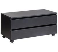 Mobile da bagno MDP Materiale sintetico Ruote 2 Cassetti Stoccaggio Nero Teresin