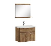 Mobile da bagno Montreal 02 60cm Rovere Marrone - armadio mobiletto lavabo