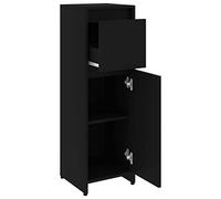 Mobile da Bagno Nero 30x30x95 cm in Legno Multistrato