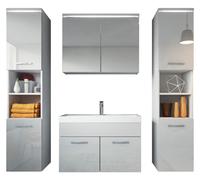 Mobile da bagno Paso XL 80cm Bianco Lucido - armadio mobiletto lavabo