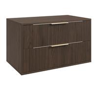Mobile da bagno Rimini 80 cm - Noce marrone - Mobile da bagno con cassetti