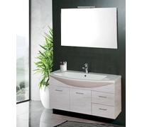 Mobile da Bagno Sospeso 108cm Mazzoni Manhattan Bianco Frassinato