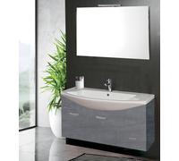 Mobile da Bagno Sospeso 108cm Mazzoni Manhattan Grigio Cemento