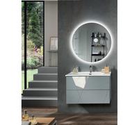 Mobile da bagno sospeso moderno base 80 CRIZIA con lavabo GRIGIO OPACO