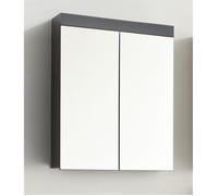 Mobile da bagno - TRENDTEAM - Amanda - 2 ante a specchio - Grigio - 60x17x77cm