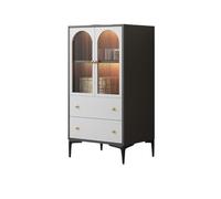 Mobile da buffet Heightened Glass Double Door Wooden Sideboard Ingresso