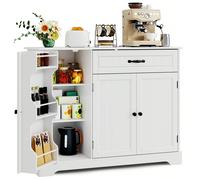 Mobile da cucina con cassetto e ripiani, mobile multiuso con ampio spazio contenitivo, look vintage per cucina e soggiorno, altezza 84,5 cm. Caratteristiche del prodottoAmpio spazio e design funzional