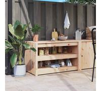 AX Mobile Cucina Mobiletto Base 106x55x64cm Parete Legno Non Trattato New 832333