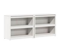 Mobile da Cucina da Esterno MEPPEL 2 Pezzi Bianco Legno Massello | Legno di pino massello, design modulare, facile manutenzione, capacità 60 kg per armadio, colore bianco