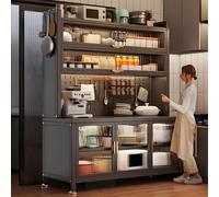 Mobile Da Cucina For Microonde Con Contenitore, Piccola Dispensa Per Cucina, Mobile Bar Ruota Universale A 360° For Soggiorno