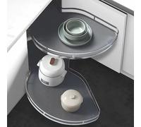 Mobile da cucina girevole ad angolo carosello - Design a doppio strato per spazi da 800 mm e 1000 mm - Massimizza la nizzazione della cucina e lo spazio di utilizzo