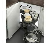 Mobile da cucina girevole ad angolo carosello - Design a doppio strato push pull per armadi da 800 mm e 1000 mm - massimizza lo spazio e nizza la cucina in modo efficiente