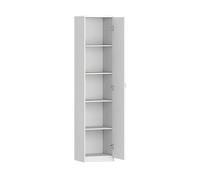 MOBILE DA CUCINA HOMCOM IT83A-396V90WT - Armadio in MDF Bianco con 1 porta e 5 ripiani