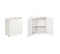 Mobile da Esterno o Interno in Resina Arianna Panna 1 Ripiano 79 x 43 x 85,5 cm