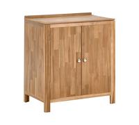 Mobile da giardino in legno di acacia 2 ripiani 50 x 80 x 90 cm Piano in legno m