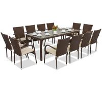 Mobile da giardino in Technorattan Milano per 12 persone con un grande tavolo Garden Point