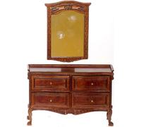 Mobile Da Giocattolo In Noce Con Specchio Miniatura Platinum Per Camera Da Letto