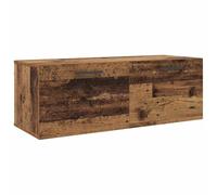 Mobile da parete, 100 x 36,5 x 35 cm, legno d'ingegneria, legno antico | Finitura opaca, forma rettangolare, portaoggetti verticale, effetto galleggiante, bagno, camera da letto, soggiorno
