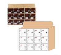 Mobile da parete in legno con 12 slot per telefono per aula e scuola, supporto sicuro per dispositivi per studenti e insegnanti