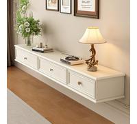 Mobile da parete moderno per TV, console multimediale con spazio per TV fino a 100" (bianco, 180 cm) - Elegante centro di intrattenimento domestico