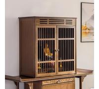 Mobile da tavolo in bambù, Santuario buddista domestico, Altare per adorare il Buddha, Base di un santuario in stile cinese, Altare buddista con ante dell'armadio 71*36*75cm/28*14.2*29.5inches