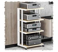 Mobile di archiviazione multimediale stereo HiFi, torre audio a rack aperto per componenti di intrattenimento da pavimento con amplificatore di potenza (94 cm), ideale per la configurazione audio