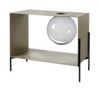 mobile di design globe grande Sabbia ,base nera in Ferro 73,2x40Px60Hcm(30cmdidiametroperlasfera)