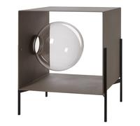 mobile di design globe piccolo Fango ,base nera in Ferro 53,2x40Px60Hcm(30cmdidiametroperlasfera)