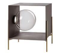 mobile di design globe piccolo Fango ,base oro laccato in Ferro 53,2x40Px60Hcm(30cmdidiametroperlasfera)