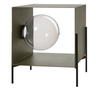 mobile di design globe piccolo Giada ,base nera in Ferro 53,2x40Px60Hcm(30cmdidiametroperlasfera)