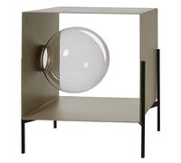 mobile di design globe piccolo Sabbia ,base nera in Ferro 53,2x40Px60Hcm(30cmdidiametroperlasfera)