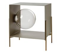 mobile di design globe piccolo Sabbia ,base oro laccato in Ferro 53,2x40Px60Hcm(30cmdidiametroperlasfera)