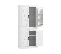 MOBILE DISPENSA HOMCOM IT83A-371V81WT - Armadio in MDF bianco con 4 porte e 1 ripiano