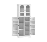 MOBILE DISPENSA HOMCOM IT83A-497V00WT - Armadio in MDF bianco con 4 porte e ripiani regolabili