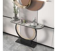 Mobile divisorio per ingresso contro il muro, tavolo da veranda, tavolo da consolle moderno, mobile da veranda con struttura in ferro battuto, piattaforma d'ingresso(G,100x30x80cm/39.4x11.8x31.5in)