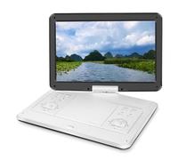 Mobile DVD HD Lettore CD Portatile Lettore Video Portatile Girevole A Grande Schermo(White)