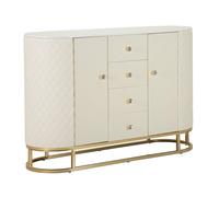 Mobile elegante e funzionale con cassetti e ante rivestito I simil Pelle Trapuntato Dimensioni 120x80x h45 cm ante e scorrevoli da 18 mm colore bianco opaco